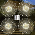 4 Pack 120 LED Firework Copper Wire Hanging Starburst Fairy Lights 8 Modes Remote Waterproof for Christmas Home Party Wedding Garden Xmas Patio Bedroom D©cor Indoor Outdoor Decorations (Warm White)