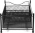 Mind Reader Storage Basket Organizer, Home, Office, Kitchen, Bathroom, 3 Compartments, Metal Mesh, Black