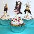 Demon Slayer Birthday Party Supplies 46PCS Japanese Anime Theme Decorations for Boys Dorm 20pcs Balloons, 1pc Happy Birthday Banner, 24pcs Cupcake Toppers, 1pc Huge Manga Cake Toppers for Fans