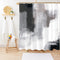 Miyotaa Black White Gray Shower Curtain Set 60Wx71H Inches Abstract Art Painting Ombre Brush Strokes Contemporary Polyester Waterproof Cloth Bathroom Curtain with 12 Hooks