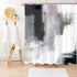 Miyotaa Black White Gray Shower Curtain Set 60Wx71H Inches Abstract Art Painting Ombre Brush Strokes Contemporary Polyester Waterproof Cloth Bathroom Curtain with 12 Hooks