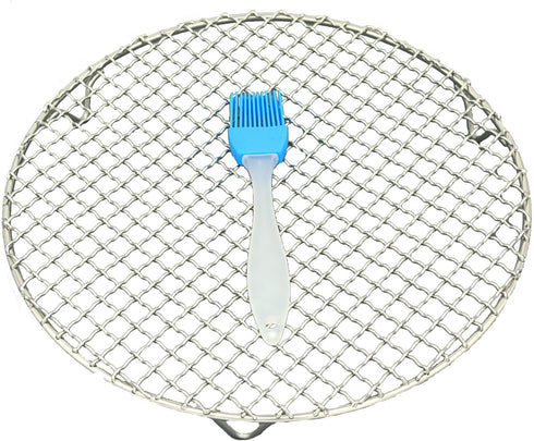 Fivebop Multi-Purpose Stainless Steel Cross Wire Round Steaming Cooling Barbecue Racks/Carbon Baking Net/Grills/Pan Grate with 3 Legs (8.25 inches)