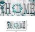 Welmeco Rustic Teal Blue Home Canvas Wall Art Home Sweet Home Butterfly with Dandelion Flowers Picture Prints Framed Artwork for Living Room Bedroom Kitchen Decoration