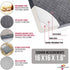 COMFORTANZA Chair Seat Cushion - 16x16x1.6 Memory Foam Square Thin Non-Slip Pads for Kitchen, Dining, Office Chairs and Car Seats - Comfort and Back Pain Relief - Medium Firm - Gray