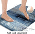 ArtSocket Bathroom Rugs and Mats Sets 3 Piece,Bathroom Rugs Non Slip, Blue Abstract Painting Gray Absorbent Microfiber Memory Foam Bath Mat Machine Washable Bathroom Floor Mats