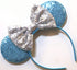 CLGIFT Cinderella Inspired Minnie Ears , Blue Mickey Ears, Princess Ears, Cinderella Minnie Ears, Rainbow Sparkle Mouse Ears,Classic Red Sequin Minnie Ears (Cinderella)