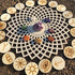 Simurg 11.5" Torus Flower Crystal Grid Torus Flower Wall Art Wooden Crystal Grid Board Sacred Geometry Wall Hanging Decor Wall Sculpture