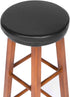 Shinnwa Bar Stool Cushion Round Foam Padded Seat Cushions Waterproof Leather Bar Stool Covers with Elastic and Non Slip Bottom 13 Inch Black