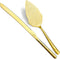 Berglander Gold Wedding Cake Knife and Server Set, Titanium Gold Plating With Unique Pattern Design Cake Cutter Serving Set Perfect For Wedding, Birthday, Parties and Events Dishwasher Safe