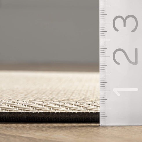 nuLOOM Casual Braided Anti Fatigue Kitchen or Laundry Room Comfort Mat, 20" x 42", Ivory