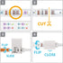 Litcessory 6-Pin to Cut-End Connector for Philips Hue Lightstrip Plus (4 Pack, White - MICRO 6-PIN V4)