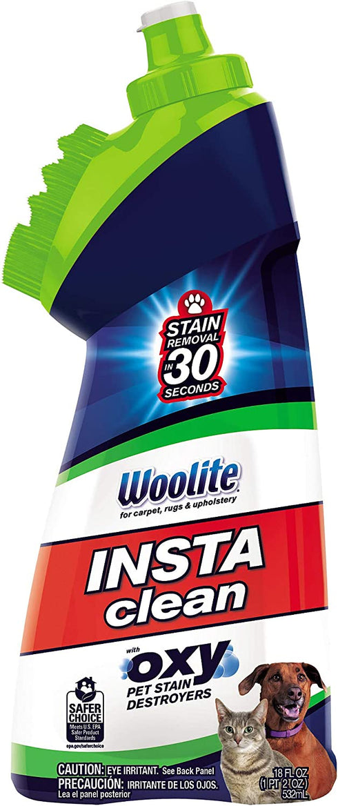 Woolite InstaClean Pet with Brush Head Cleaner, 1740, 18 fl. oz