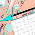 2022 Desk Calendar - 18 Monthly Desk/Wall Calendar 2-in-1,16.8" x 12", Jan. 2022 - Jun. 2023, Thick Paper with Corner Protectors, Large Ruled Blocks - Oil Painting