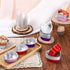 Heart Shaped Cake Pans with Lids, 3.4 Ounces/ 100 ml, Aluminum Foil Mini Disposable Heart Cupcake Pans for Valentine's Day Wedding Parties (Red, Pink, Purple,30 Sets)