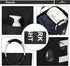 DOKEHOM 90L X-Large Linen Double Laundry Hamper, Collapsible Washing Basket, Foldable Clothes Bag - Durable and Easy to Clean (Black)