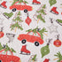 Kids Quilts Set King Size, Boy Tree Bedding Lightweight Reversible Red Bus Cartoon Bedspread Coverlet Gift Teens Child Holiday Decor (Red White, King)