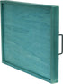 Elegant Designs, Blue Wash Home Decorative Wood Serving Tray w/Handles, 15.50" x 12"