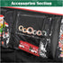 Yescom Christmas Wrapping Paper Storage Box Divider Xmas Decor Organizer Container, Black