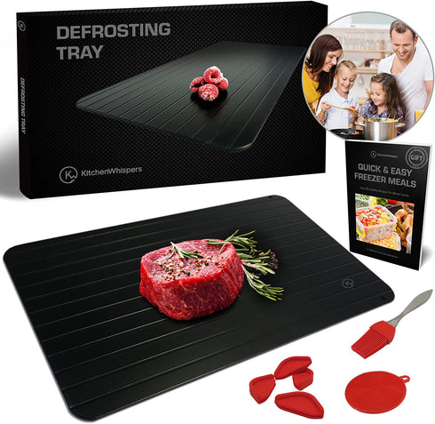 Meat Defroster Tray; Quick Thaw Defrosting Tray for Frozen Meat, Fruit & Vegetables; Large & Fast Defrosting Tray for the Whole Family; Thawing Tray Thaws Frozen Food in Minutes; Great Kitchen Gift