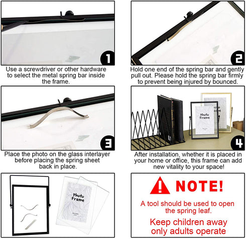 Miaowater 5x7 Picture Frames,Black Photo Frame Decor with Plexiglas Cover High Definition Glass Desk Pictures Display