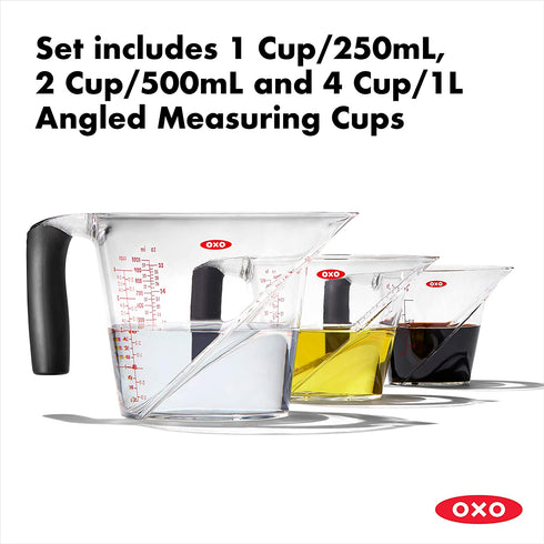 OXO Good Grips 3-Piece Angled Measuring Cup Set