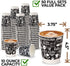 10 Oz. Double Wall Insulating Coffee Cup - 50 Pack, Disposable Paper Cups with No Sleeves Needed, Graphic Grab 'n Go Cup - Home, Office, Cafe (50 Cups ONLY)