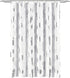 Lush Decor Pineapple Toss Shower Curtain - Fabric Metallic Print Design, 72? x 72?, Silver and White (16T004356)
