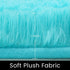 Goideal Round Fluffy Area Rug for Bedroom, Teal Blue Shaggy Rug for Boys Girls, Fuzzy Cute Princess Castle Nursery Room Rug, Circle Plush Floor Carpet for Babies Room Decor 4ft (4' Diameter)