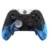 eXtremeRate Blue Flame Fire Faceplate Cover, Soft Touch Front Housing Shell Case for Xbox One Elite Controller Model 1698 with Thumbstick Accent Rings - Controller NOT Included