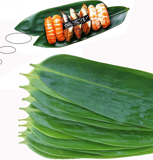 Bamboo Leaves Sushi Bazooka Maker Kit 100pcs - Decorations for Japanese Sushi Roller Plates