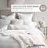 Hyde Lane White Fluffy Throw Blanket for Couch ?2 Way Reversible Ultra Soft Long Faux Fur Fuzzy Plush Blankets for Home?As A Gift for Women -50x60 Ivory