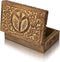 Great Birthday Gift Ideas Handmade Decorative Wooden Jewelry Box Jewelry Organizer Keepsake Box Treasure Chest Trinket Holder Watch Box Storage Box Anniversary Housewarming Gifts Women (Natural Finish)