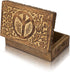 Great Birthday Gift Ideas Handmade Decorative Wooden Jewelry Box Jewelry Organizer Keepsake Box Treasure Chest Trinket Holder Watch Box Storage Box Anniversary Housewarming Gifts Women (Natural Finish)