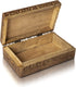 Great Birthday Gift Ideas Handmade Decorative Wooden Jewelry Box Jewelry Organizer Keepsake Box Treasure Chest Trinket Holder Watch Box Storage Box Anniversary Housewarming Gifts Women (Natural Finish)