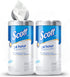 Scott 24 Hour Sanitizing Wipes Multi-Surface Cleaning & Disinfecting, Continuous Sanitization for 24 Hours (54478), 2 Canisters x 75 Count, 150 Wipes