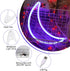 Star Moon and Cloud Neon Signs Decorative LED Light Art Battery or USB Operated Wall Neon Light Decor for Christmas, Birthday Party, Wedding, Outdoor Activities (Blue)
