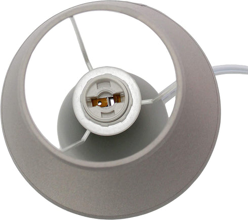 Simple Designs LT2009-GRY Mini Egg Oval Ceramic Table Lamp, Gray
