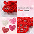 Heart Vase Filler Rattan Hearts Large Wicker Rattan Balls Heart Vase Filler Decor Heart Shaped Natural Wicker Balls Rattan Twig Decorative for Wedding Birthday Party Valentine's Day (16 Pieces)