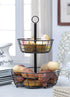 SunnyPoint Tabletop 2-Tier Countertop Fruit Basket Stand