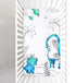 JumpOff Jo - Fitted Crib Sheet, Super Soft 100% Cotton Sheet for Standard Crib Mattresses and Toddler Beds, 28 in. x 52 in. - Blue Dinosaur