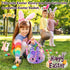 Exun Pop Crossbody Purse Bags Fidget Toy Pack, Push It Bubble Popper Sensory Easter Basket Stuffers Bunny Shoulder Bag for Girls Kids, Figetget Toys for Party Favors, Classroom Prizes, Birthday Gift