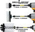 Drill Brush Power Scrubber by Useful Products Drillbrush Soft White Automotive Cleaning kit with Extended Reach Attachment Drill Bit Extension Carpet Cleaner Solution Car Interior Brush Set