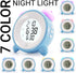 RYHOR-K Alarm Clock for Kids - 7 Color Night Light - Snooze Easy to Set Digital Clock Battery Operated for Bedroom