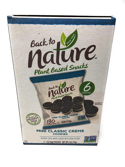Back To Nature Classic Creme Mini Cookies 6 Count, 1 OZ