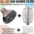 Pressure Boosting Shower Head - High Pressure Water Saver Showerhead Best For Low Flow Showers, 2.5 GPM - Brushed Nickel