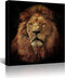 Mooflapha Lion Wall Decor Art for Living Room Bedroom Square Canvas Black and Brown Animal Portrait Bathroom Decoration 16 x 16 Inch 1 Panel