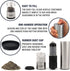 Electric Salt or Pepper Grinder - Battery Operated Ceramic Burr Peppermill Shaker - Automatic Stainless Steel Grinders - Mill With LED Light by Epar©