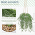 Artificial Hanging Plants Fake Greenery Succulent Potted Plant Ceramic Planter for Home Wall Indoor Outdoor Decor
