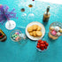 JYFLZQ Turquoise Sequin Tablecloth 70" Round Sparkly Drape Table Cloths Table Cover Overlay for Wedding Birthday Party Baby Bridal Shower
