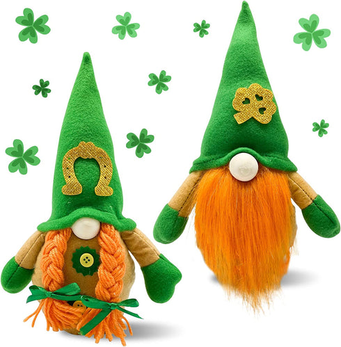 St Patricks Day Decorations Gnome Plush Handmade Faceless St Patricks Day Gnome for Home Table Decor Green Irish Faceless Gnome for St Patricks Day Gifts